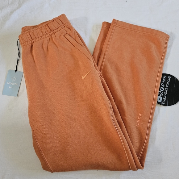 Nike x NOCTA Fleece CS Open Hem Sweatpant Orange FZ4675 808 Men's Size Medium - Picture 1 of 11
